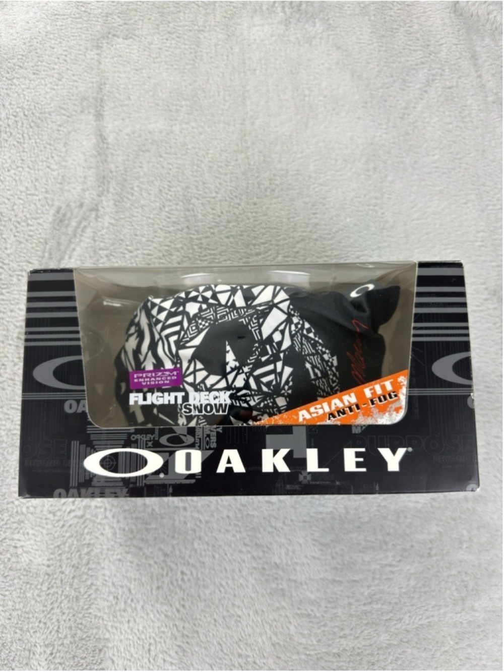 Oakley Flight Deck Prizm Iridium Snowboarding Goggles Red Orange - Picture 3 of 13